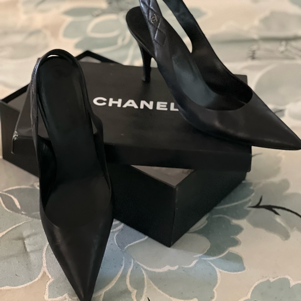 Chanel sling back heels